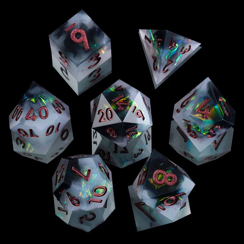 Galaxy Series Handmade Polyhedral Dice Set – Explore the Cosmos at Your Table