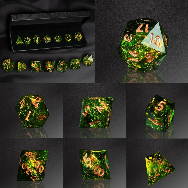 Galaxy Series Handmade Polyhedral Dice Set – Explore the Cosmos at Your Table