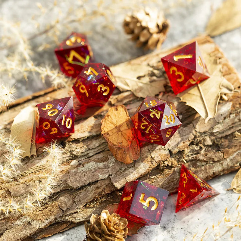 Galaxy Series Handmade Polyhedral Dice Set – Explore the Cosmos at Your Table