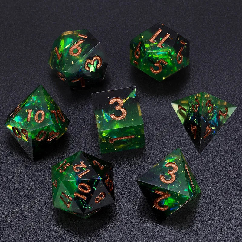 Galaxy Series Handmade Polyhedral Dice Set – Explore the Cosmos at Your Table