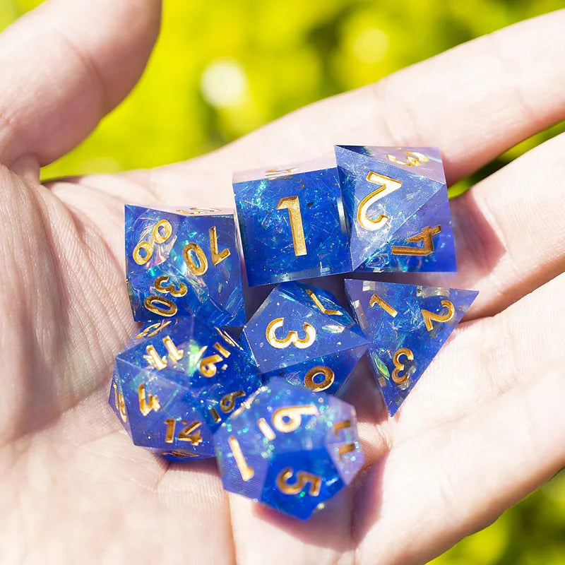 Galaxy Series Handmade Polyhedral Dice Set – Explore the Cosmos at Your Table