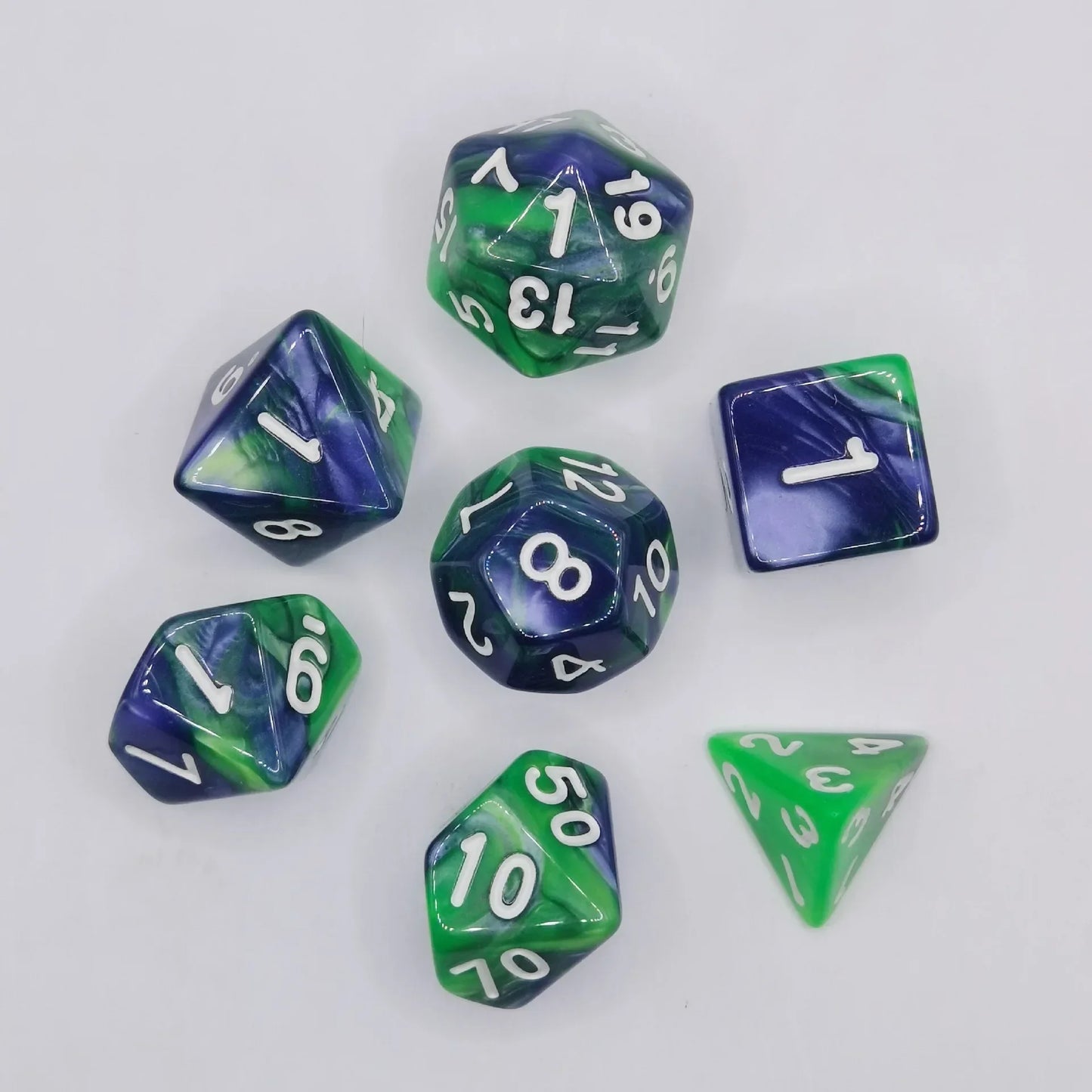 Dual Color Polyhedral Dice Set – Roll with the Magic of Two Worlds