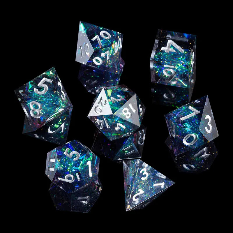 Galaxy Series Handmade Polyhedral Dice Set – Explore the Cosmos at Your Table