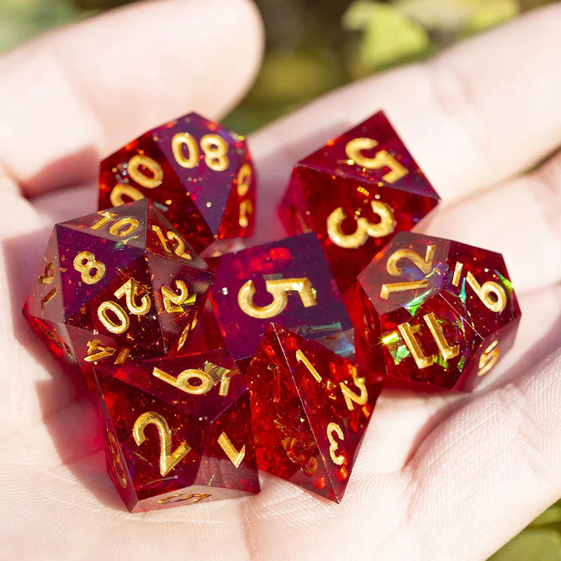 Galaxy Series Handmade Polyhedral Dice Set – Explore the Cosmos at Your Table