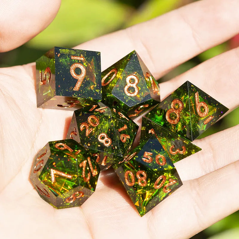 Galaxy Series Handmade Polyhedral Dice Set – Explore the Cosmos at Your Table