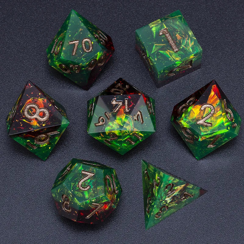 Galaxy Series Handmade Polyhedral Dice Set – Explore the Cosmos at Your Table