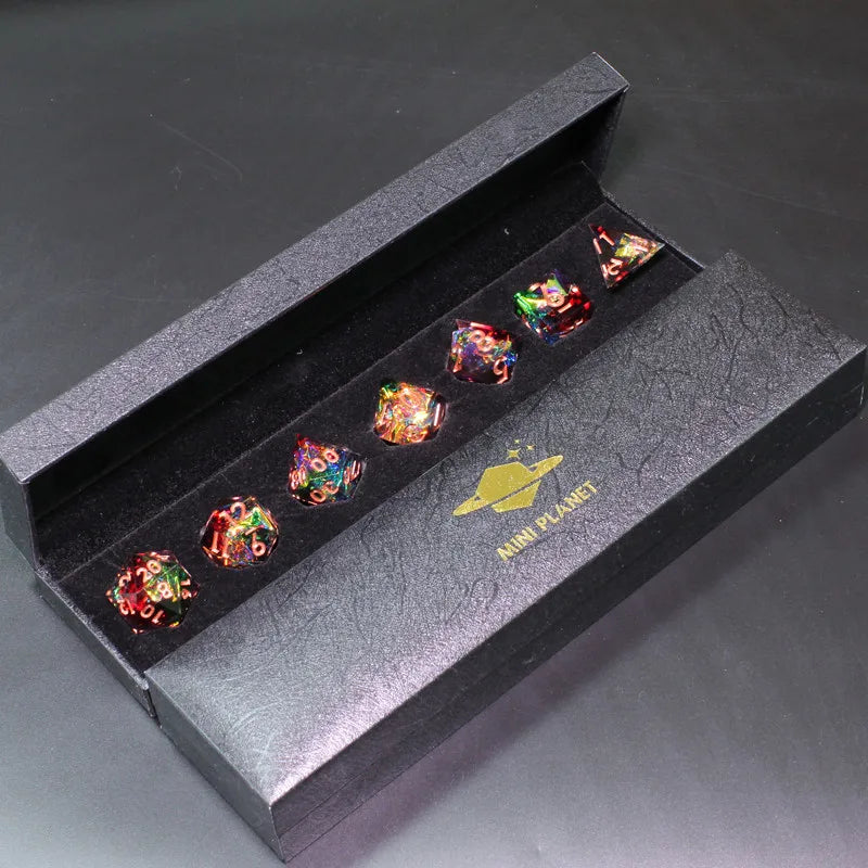 Galaxy Series Handmade Polyhedral Dice Set – Explore the Cosmos at Your Table