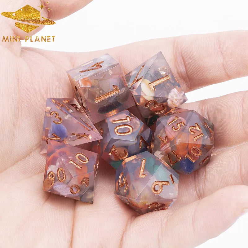 Galaxy Series Handmade Polyhedral Dice Set – Explore the Cosmos at Your Table