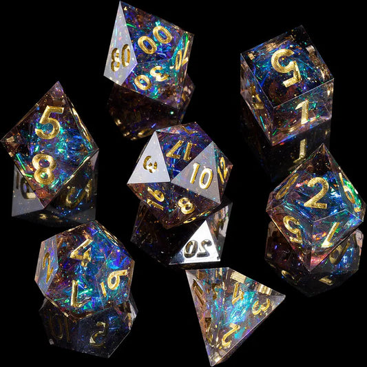 Galaxy Series Handmade Polyhedral Dice Set – Explore the Cosmos at Your Table