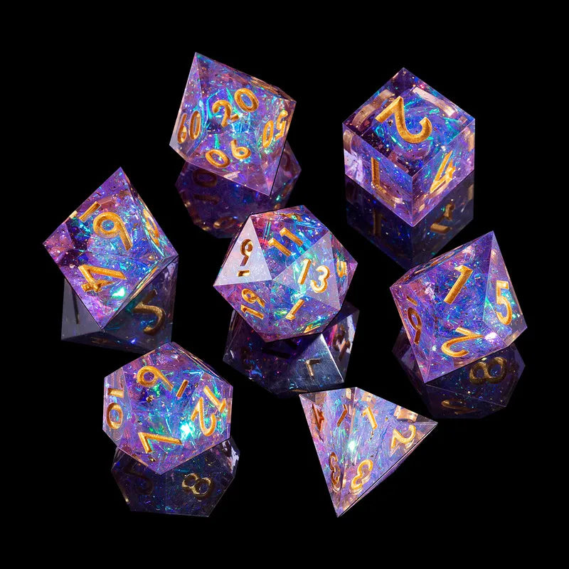 Galaxy Series Handmade Polyhedral Dice Set – Explore the Cosmos at Your Table