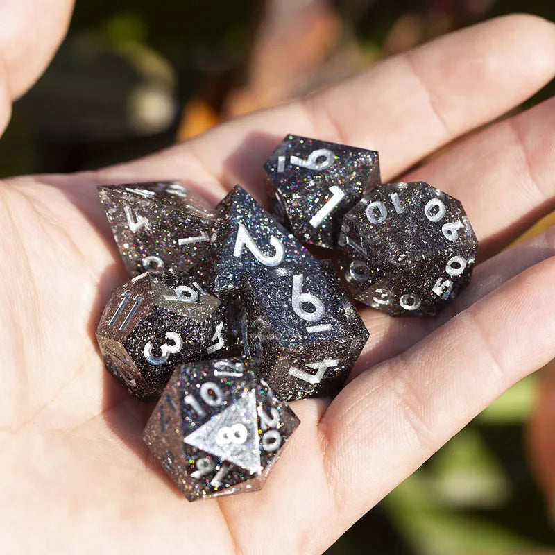 Galaxy Series Handmade Polyhedral Dice Set – Explore the Cosmos at Your Table