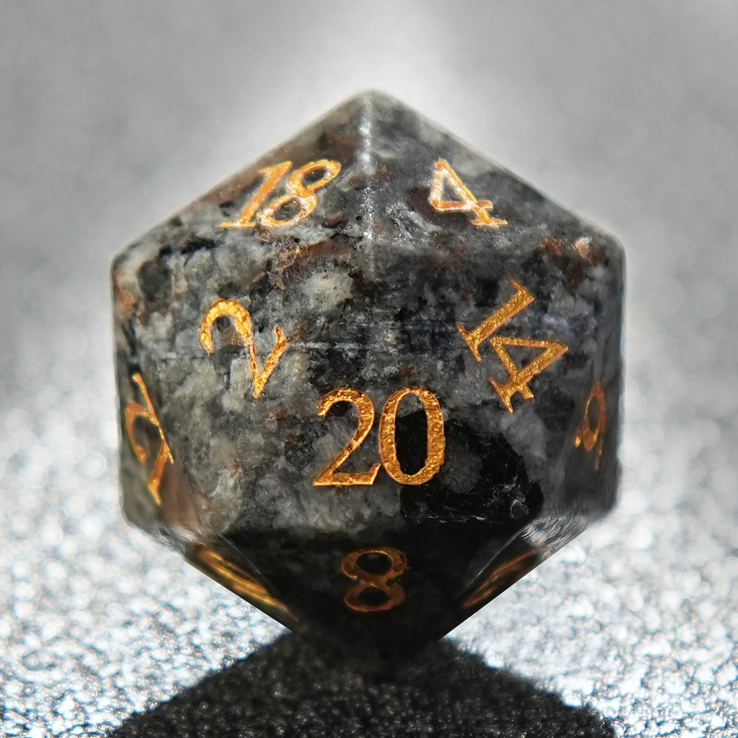 Flame Stone Polyhedral Dice Set – Ignite Your Adventure with Volcanic Fury