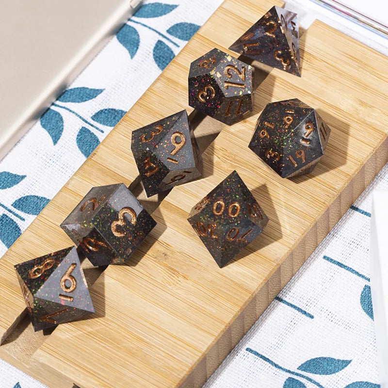 Galaxy Series Handmade Polyhedral Dice Set – Explore the Cosmos at Your Table