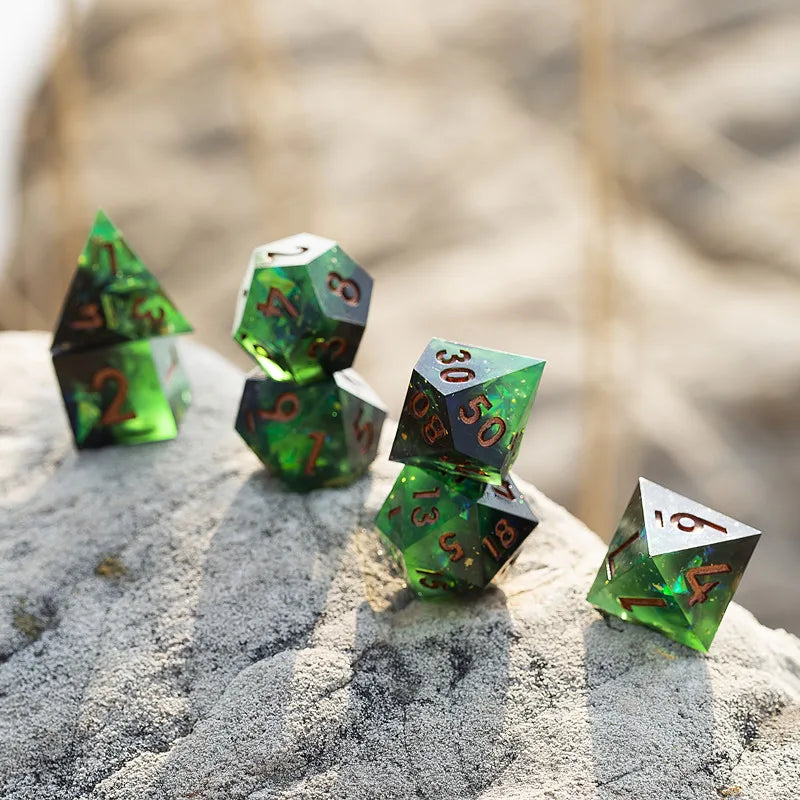 Galaxy Series Handmade Polyhedral Dice Set – Explore the Cosmos at Your Table