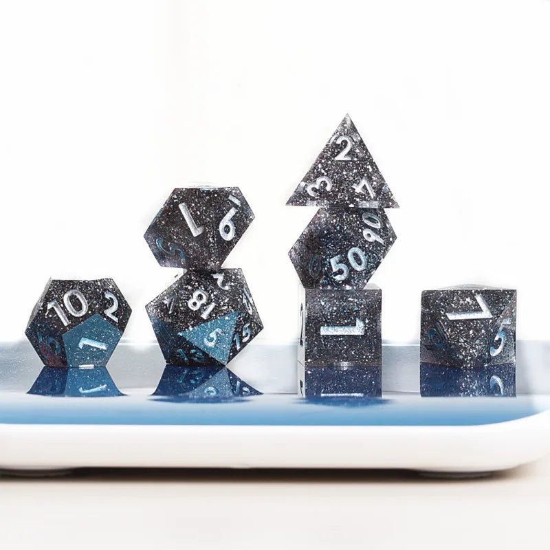 Galaxy Series Handmade Polyhedral Dice Set – Explore the Cosmos at Your Table