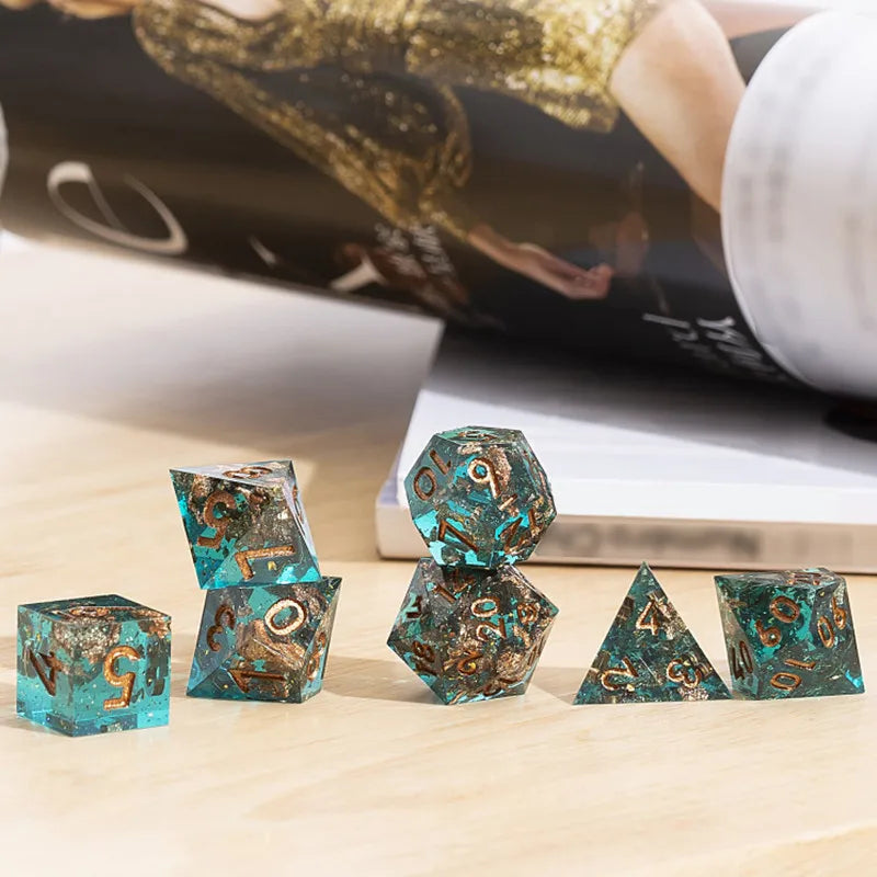 Galaxy Series Handmade Polyhedral Dice Set – Explore the Cosmos at Your Table