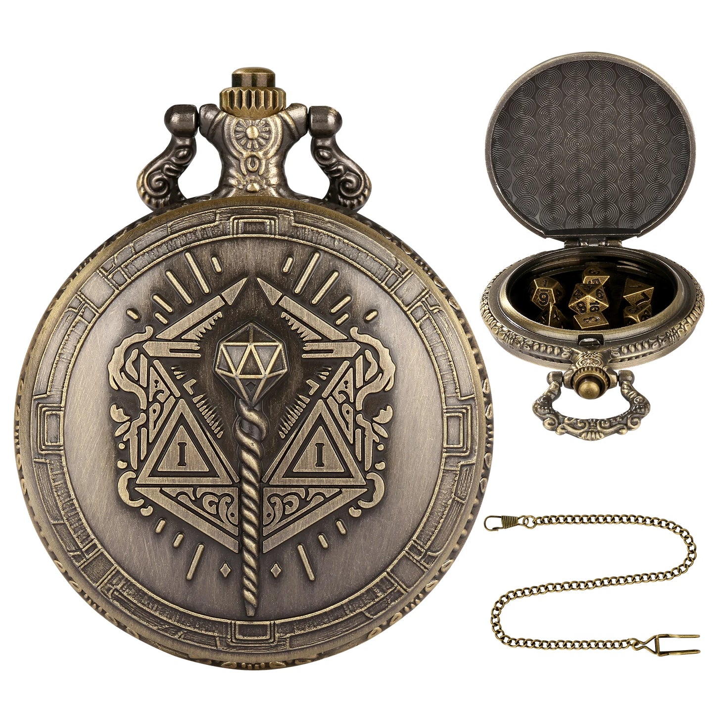 Wizard's Pocket Watch Dice Set – Time to Roll for Adventure