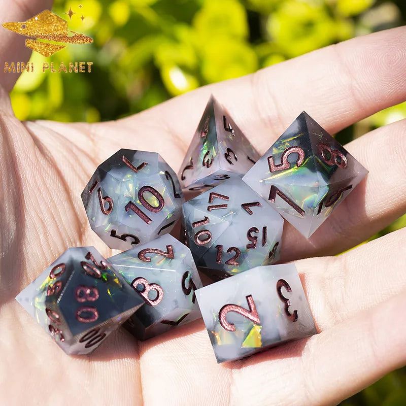 Galaxy Series Handmade Polyhedral Dice Set – Explore the Cosmos at Your Table