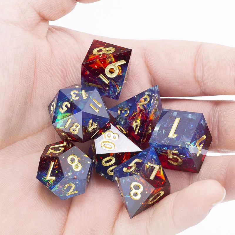 Galaxy Series Handmade Polyhedral Dice Set – Explore the Cosmos at Your Table