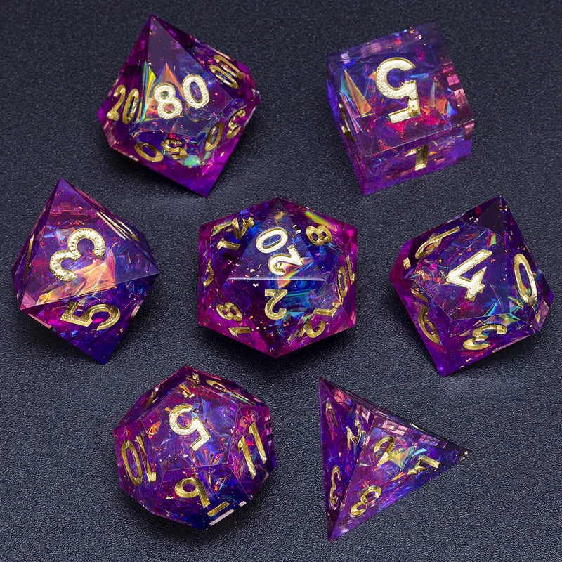 Galaxy Series Handmade Polyhedral Dice Set – Explore the Cosmos at Your Table