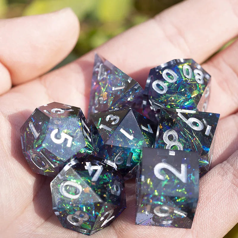 Galaxy Series Handmade Polyhedral Dice Set – Explore the Cosmos at Your Table