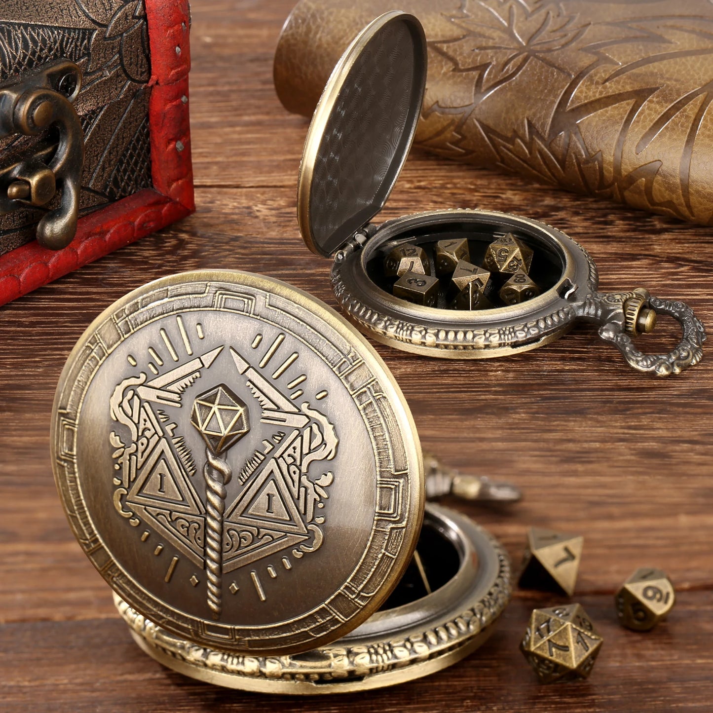 Wizard's Pocket Watch Dice Set – Time to Roll for Adventure