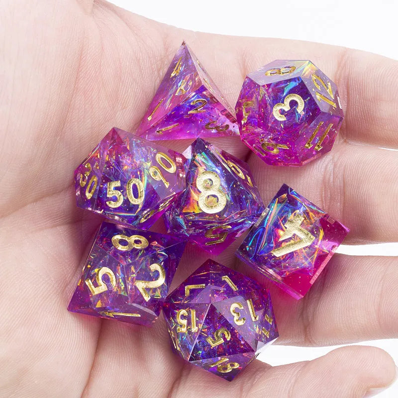 Galaxy Series Handmade Polyhedral Dice Set – Explore the Cosmos at Your Table