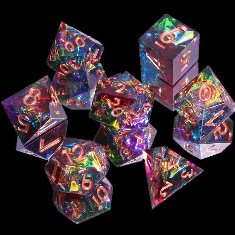 Galaxy Series Handmade Polyhedral Dice Set – Explore the Cosmos at Your Table