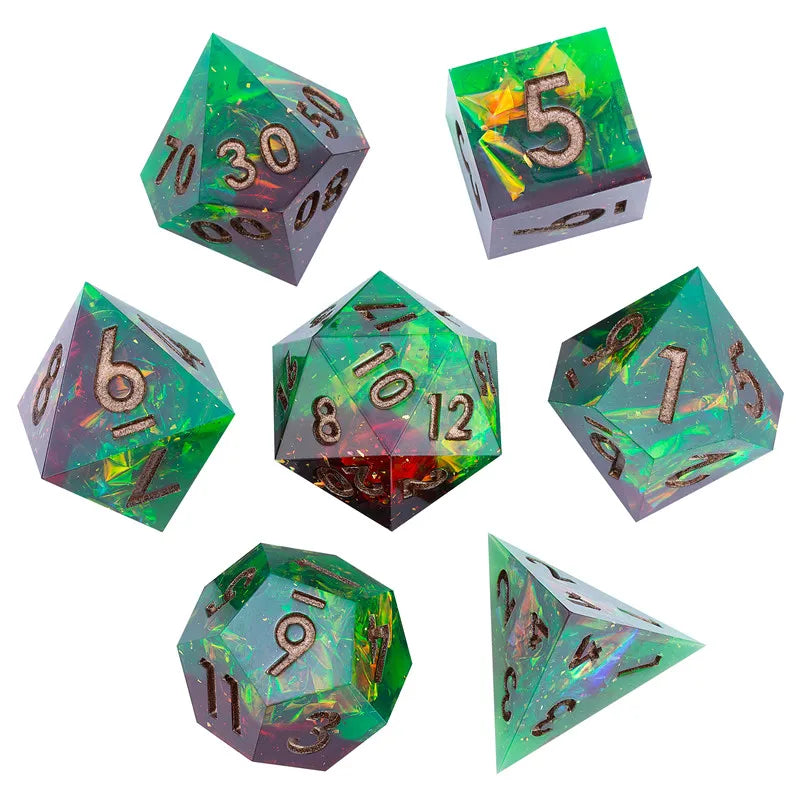 Galaxy Series Handmade Polyhedral Dice Set – Explore the Cosmos at Your Table