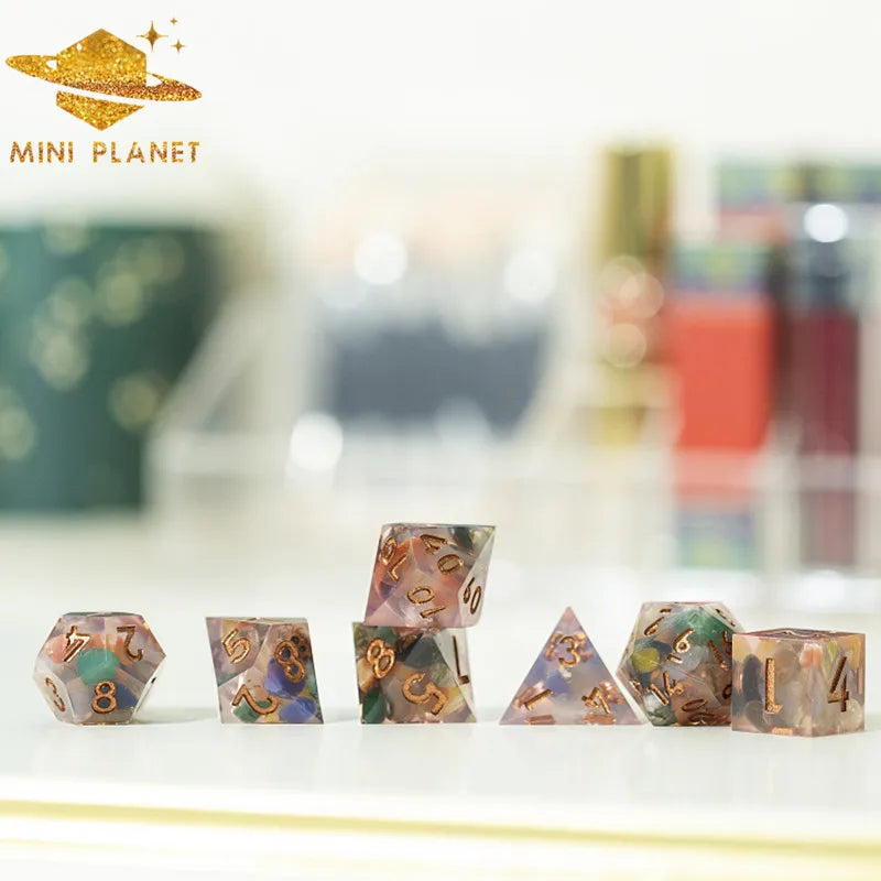 Galaxy Series Handmade Polyhedral Dice Set – Explore the Cosmos at Your Table