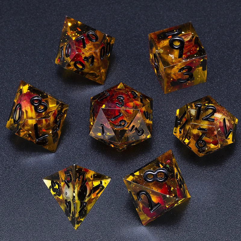 Galaxy Series Handmade Polyhedral Dice Set – Explore the Cosmos at Your Table