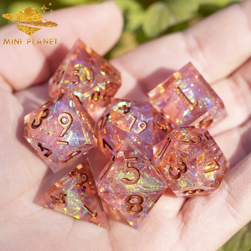 Galaxy Series Handmade Polyhedral Dice Set – Explore the Cosmos at Your Table