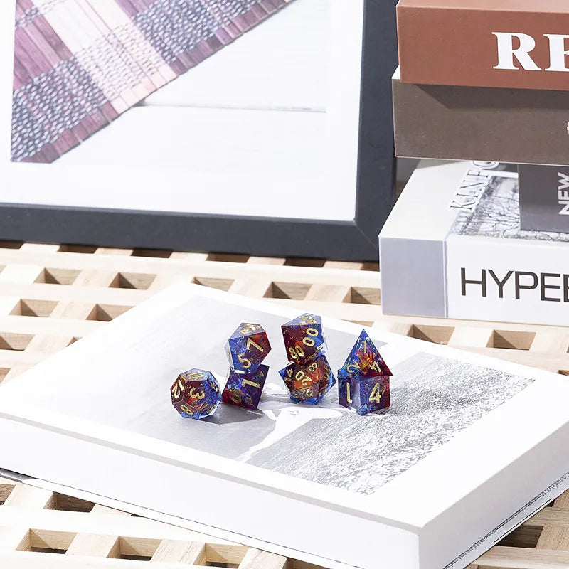 Galaxy Series Handmade Polyhedral Dice Set – Explore the Cosmos at Your Table