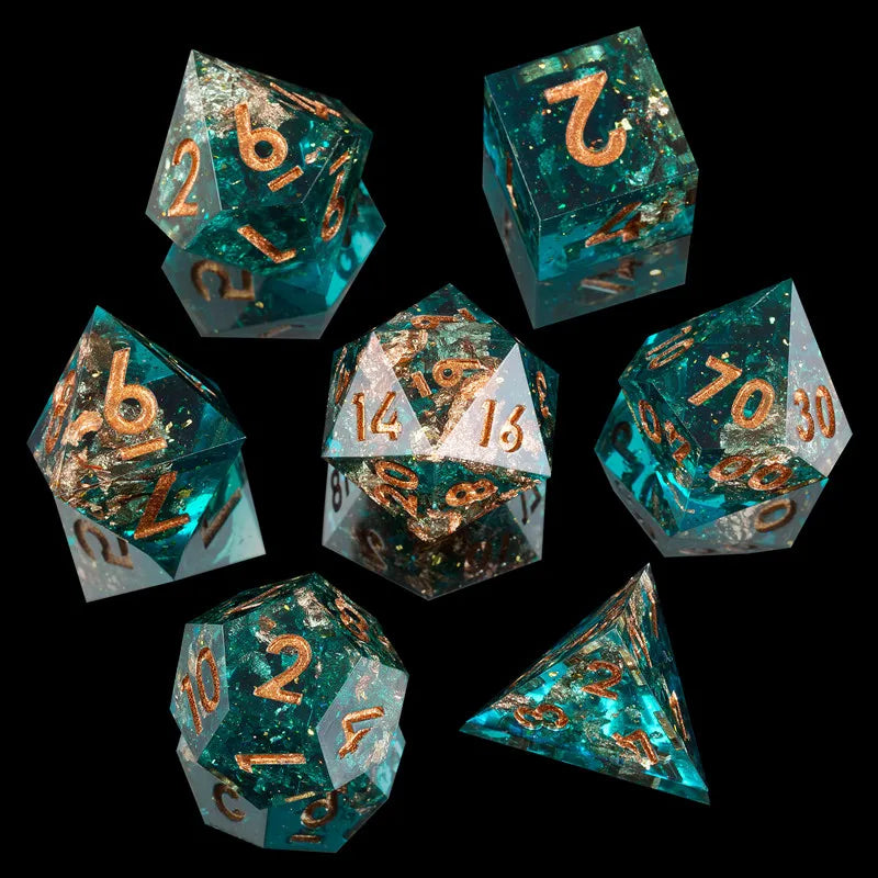 Galaxy Series Handmade Polyhedral Dice Set – Explore the Cosmos at Your Table