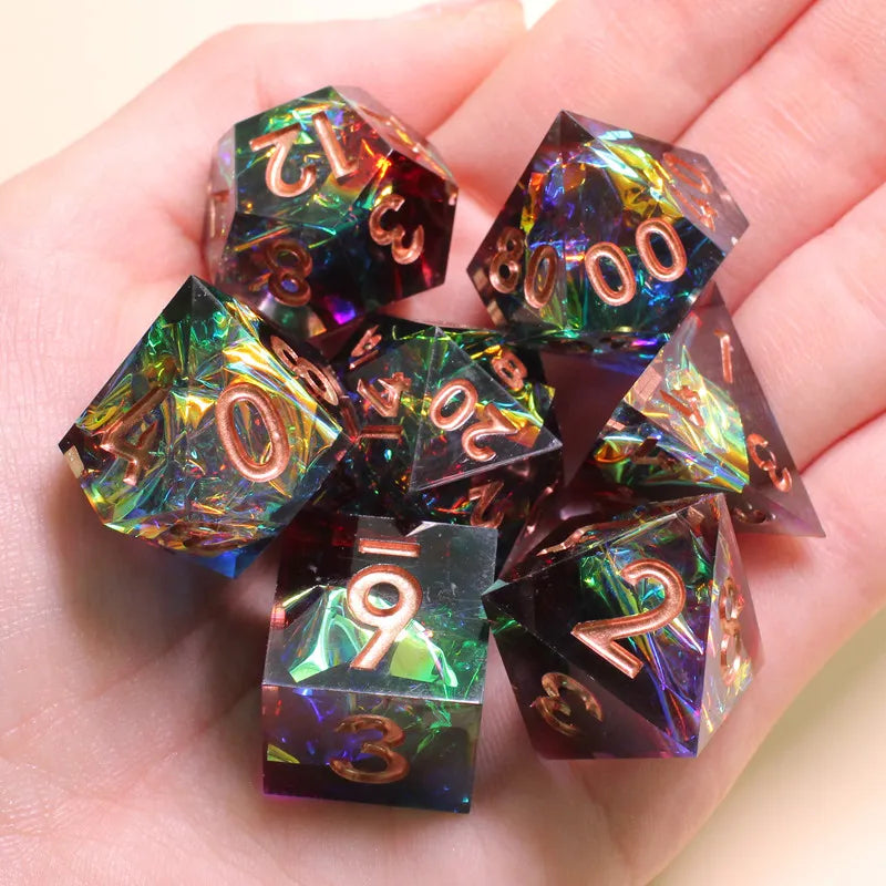 Galaxy Series Handmade Polyhedral Dice Set – Explore the Cosmos at Your Table