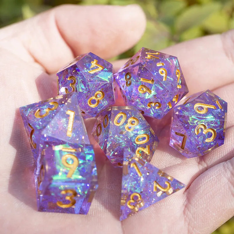 Galaxy Series Handmade Polyhedral Dice Set – Explore the Cosmos at Your Table