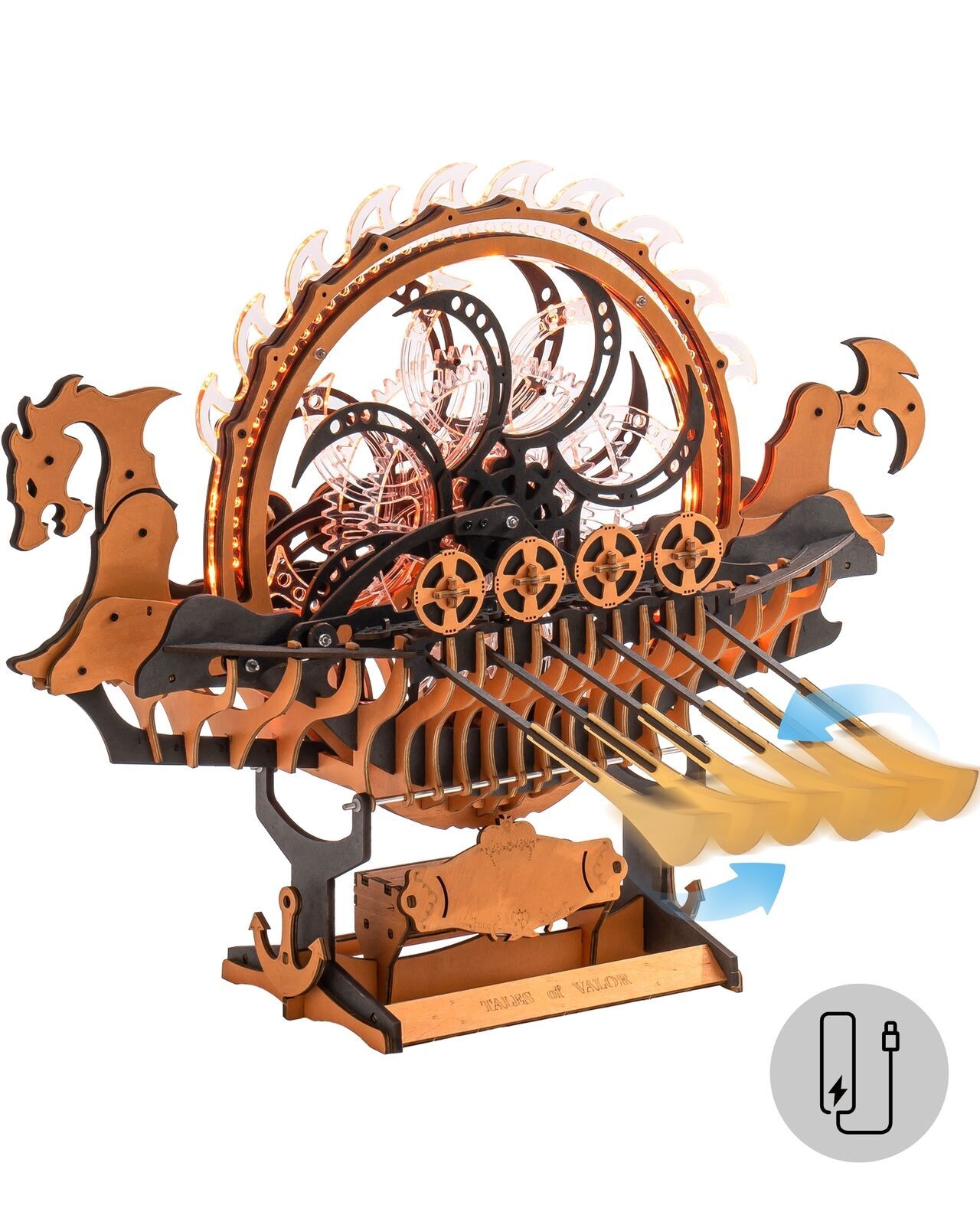 Dragon's Glory: Wooden Puzzle Dragon Boat