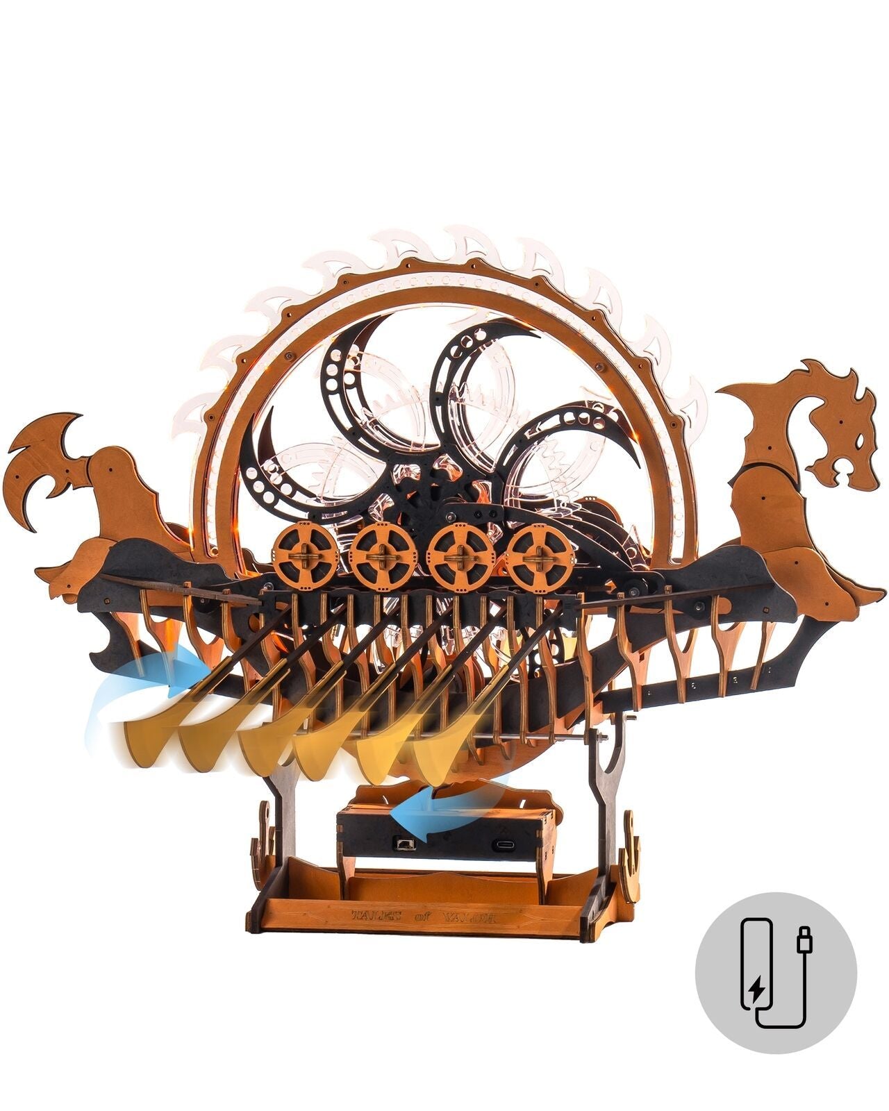 Dragon's Glory: Wooden Puzzle Dragon Boat