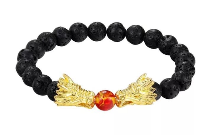 Dueling Dragons Lava Stone Bracelet – Carry the Essence of Power