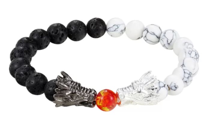 Dueling Dragons Lava Stone Bracelet – Carry the Essence of Power